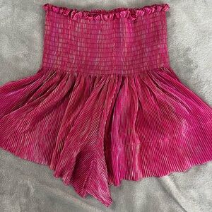QUEEN OF SPARKLES Pink Pleated Shorts